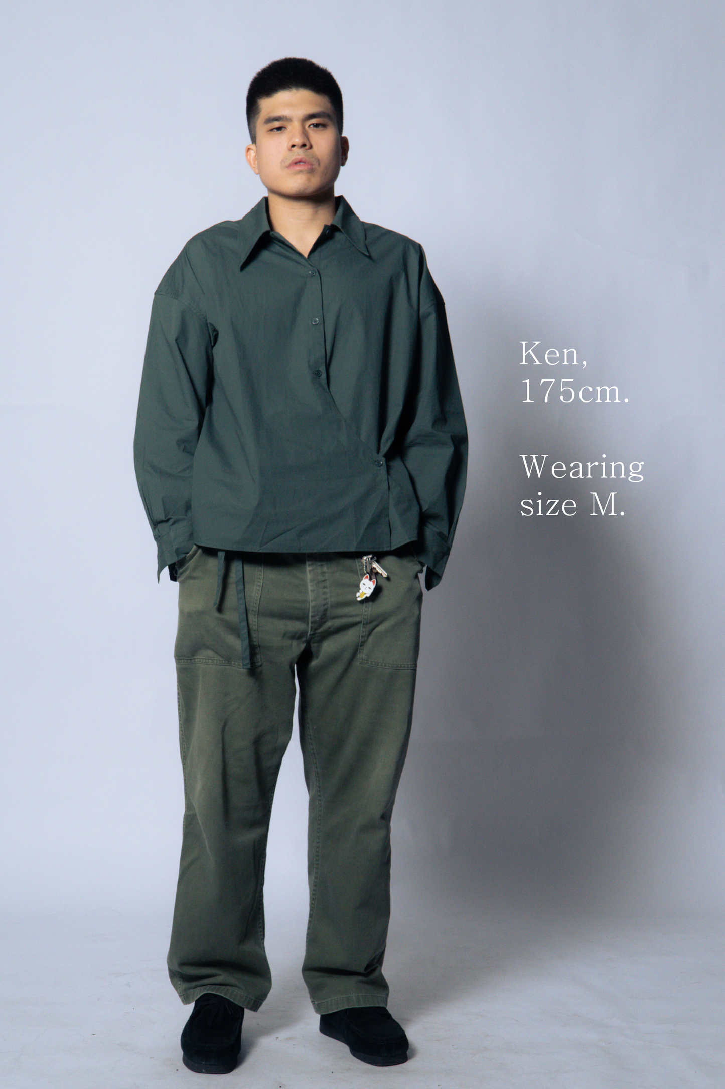 twisted shirt [viridian green poplin]