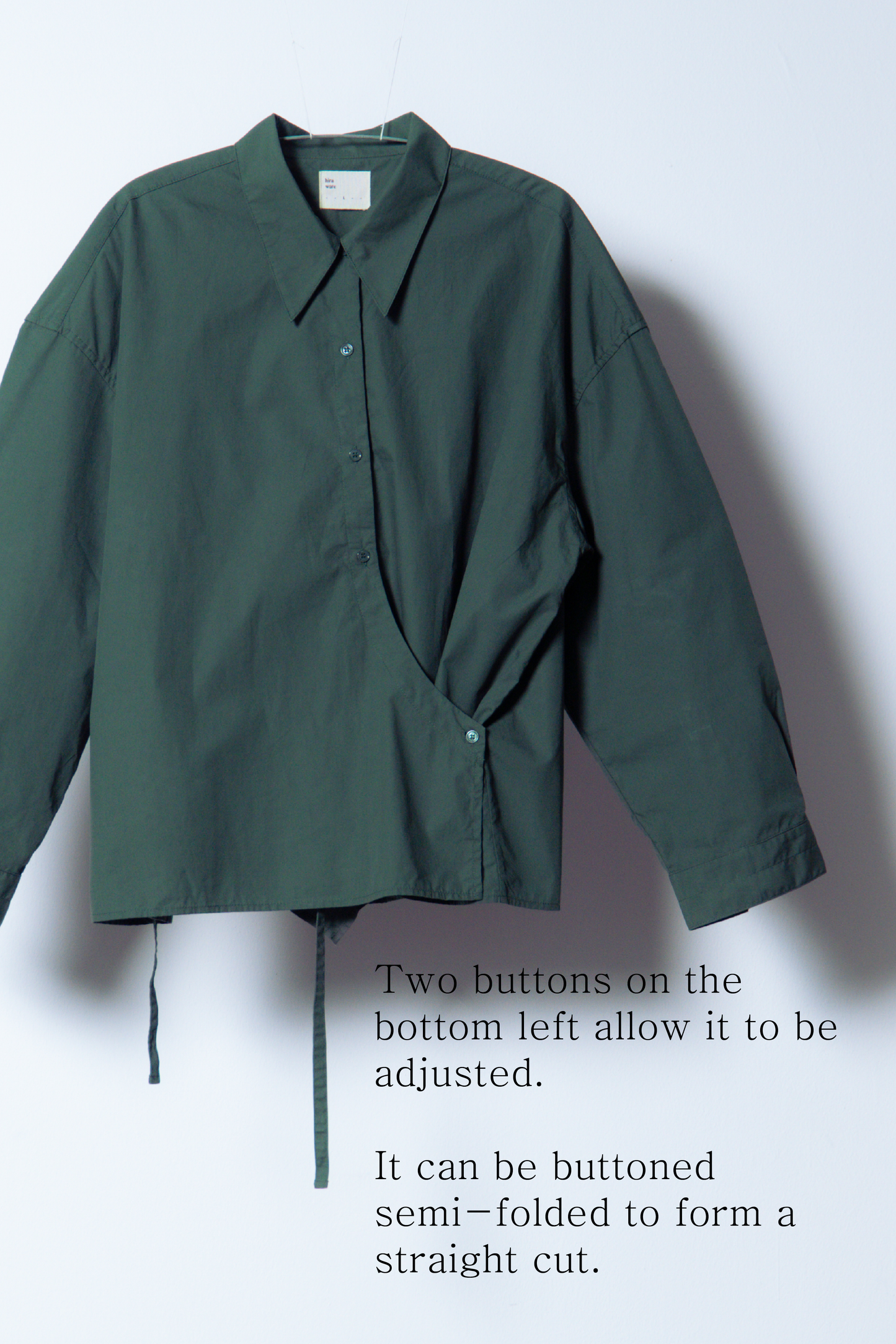 twisted shirt [viridian green poplin]