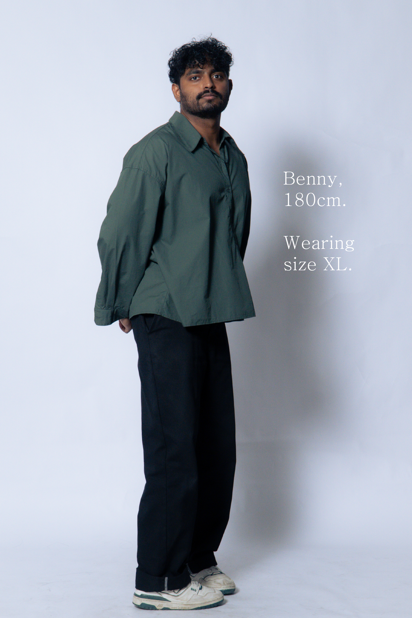 twisted shirt [viridian green poplin]