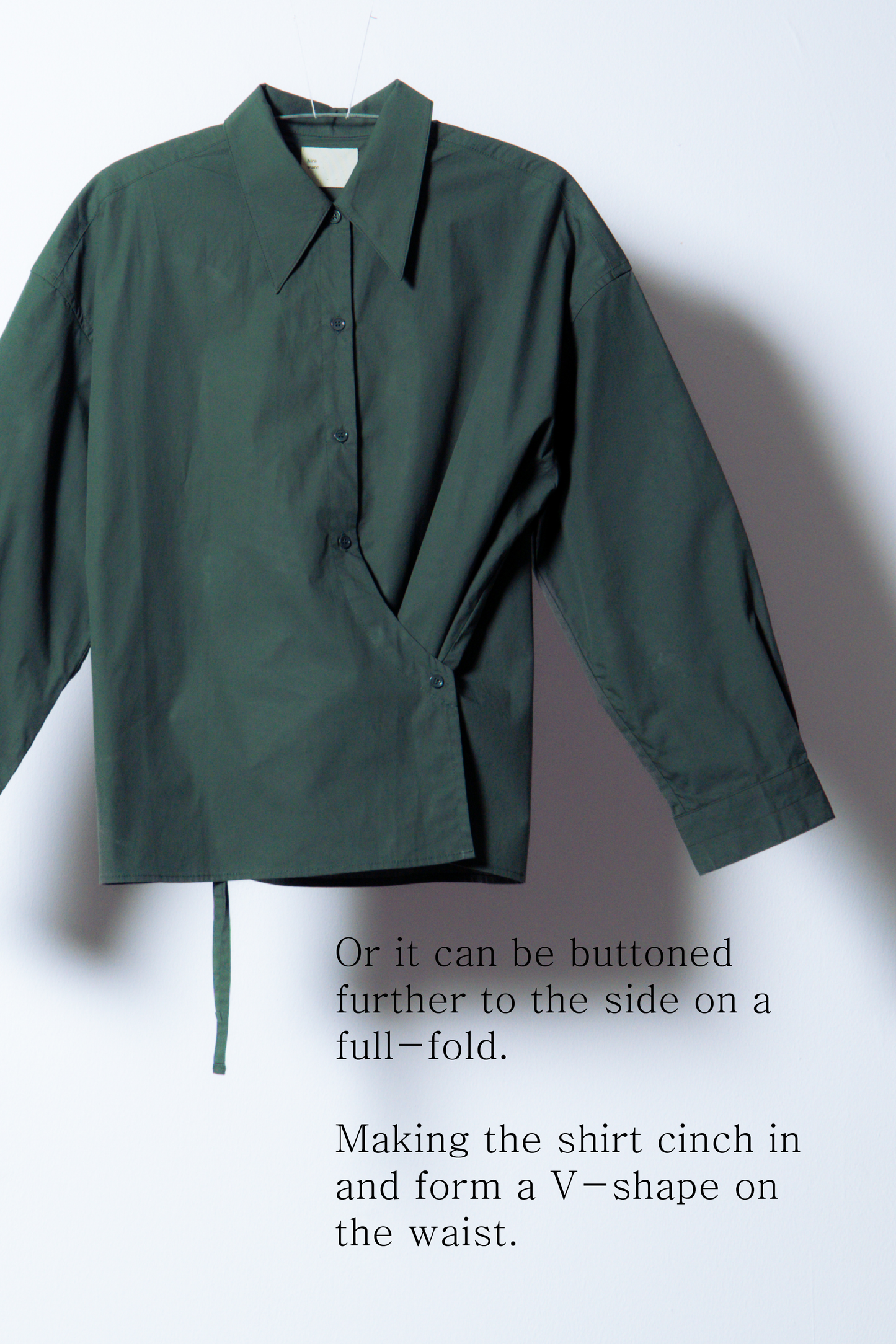 twisted shirt [viridian green poplin]