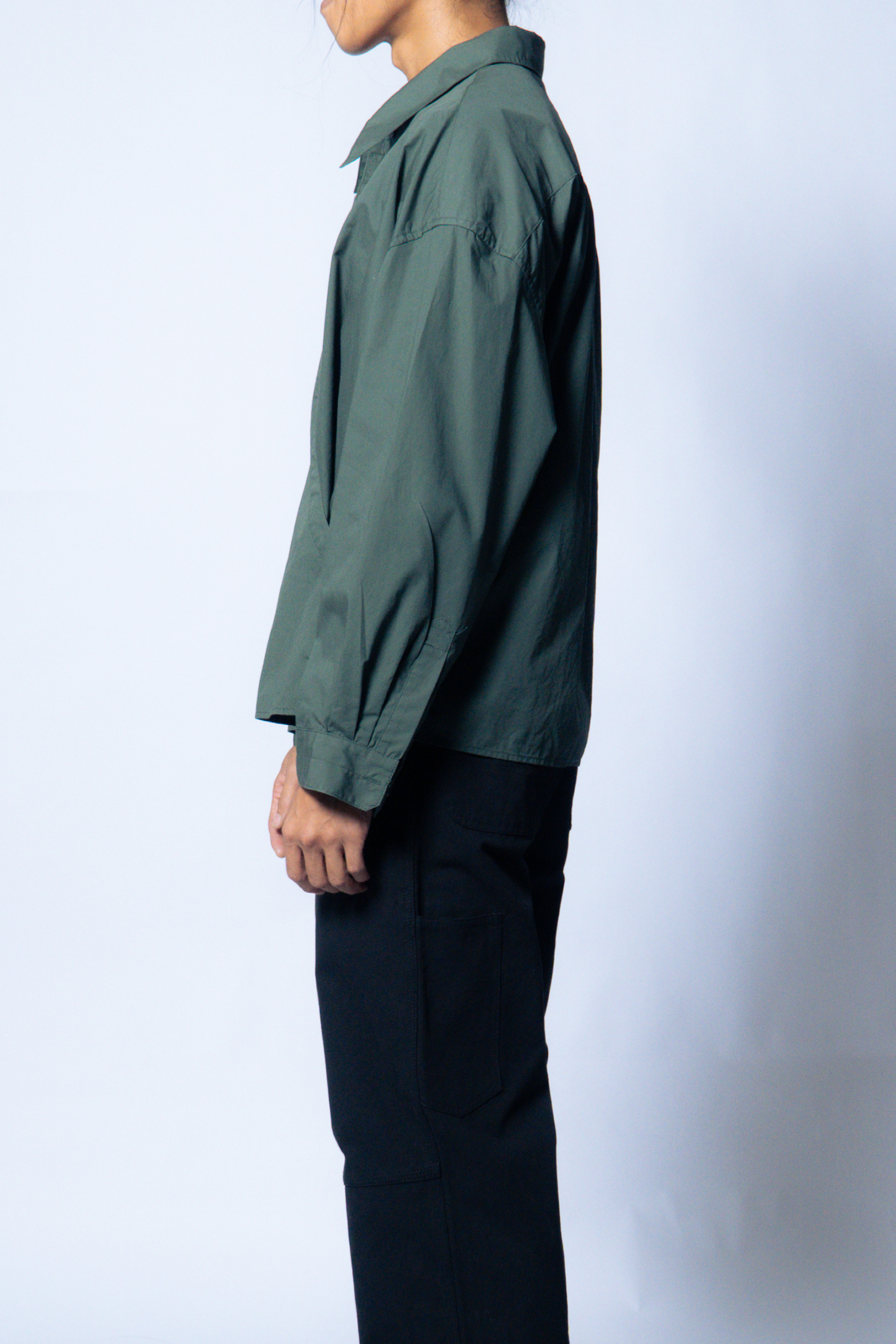 twisted shirt [viridian green poplin]