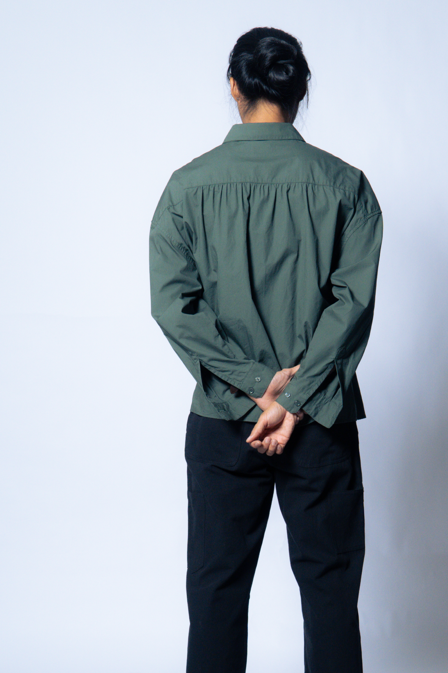 twisted shirt [viridian green poplin]