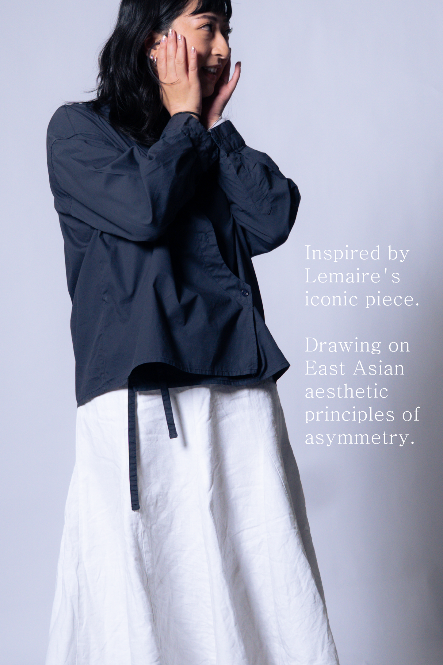 twisted shirt [naval blue poplin].