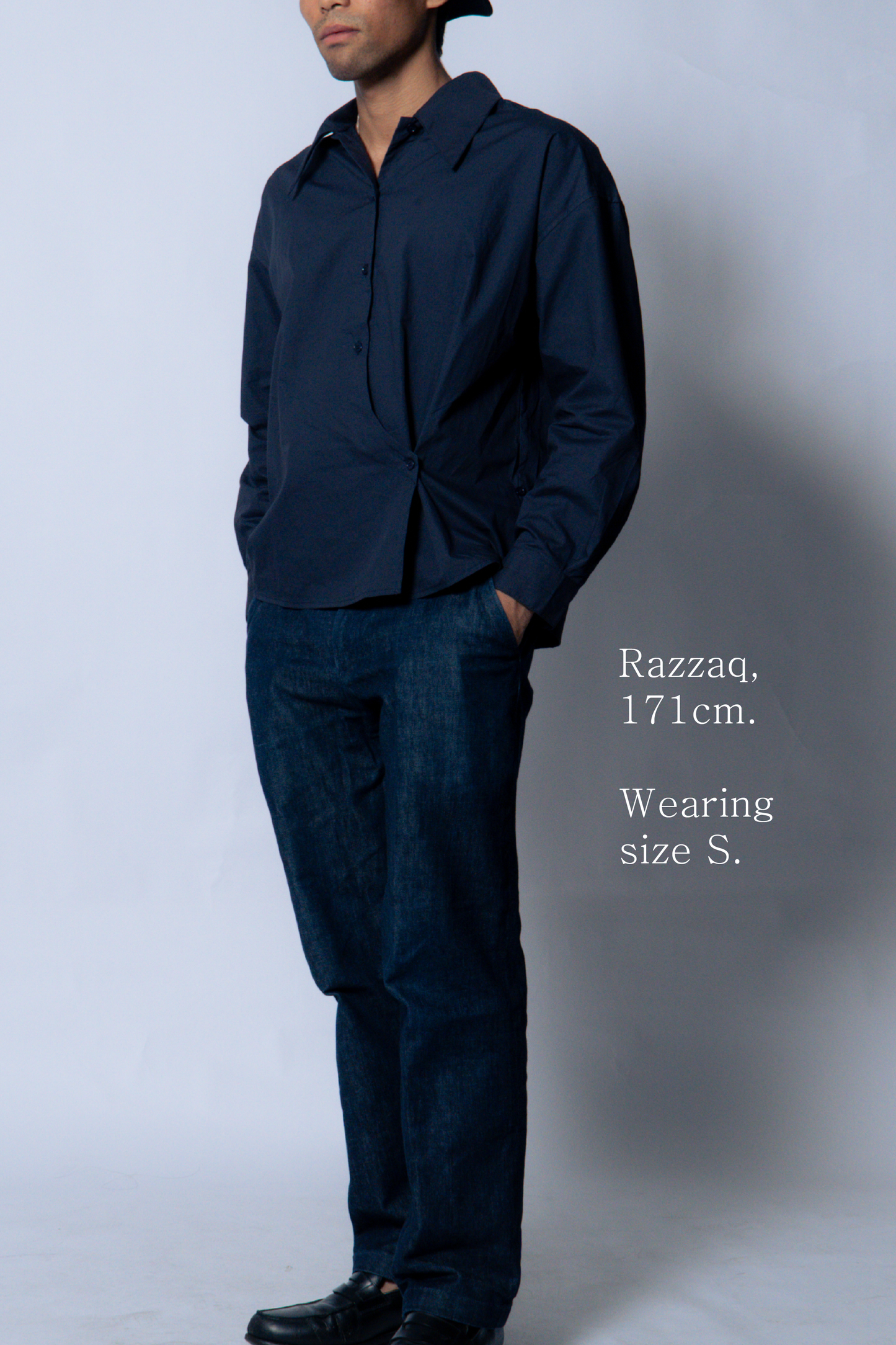 twisted shirt [naval blue poplin]