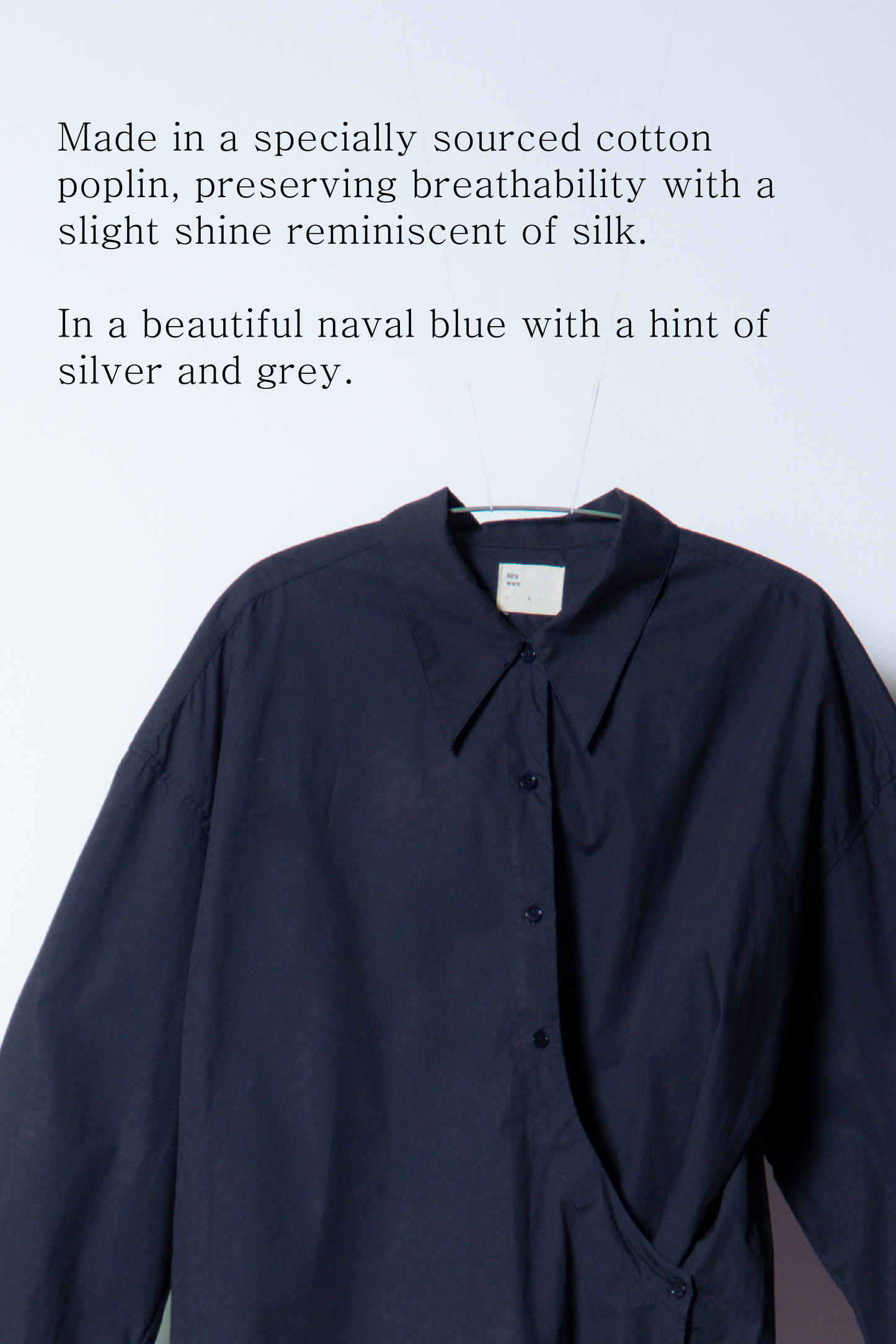 twisted shirt [naval blue poplin]