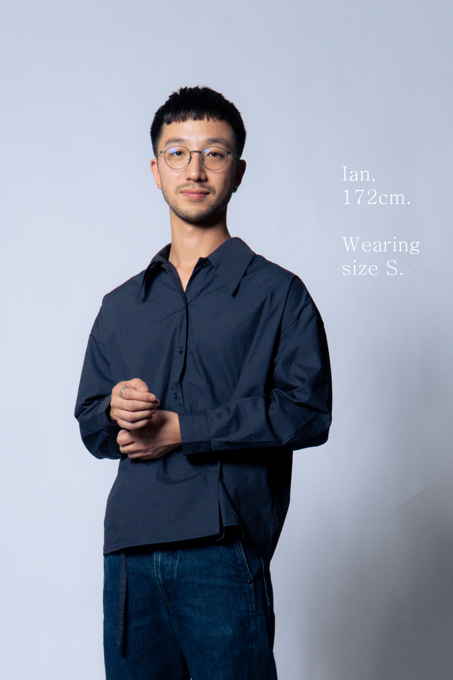 twisted shirt [naval blue poplin]