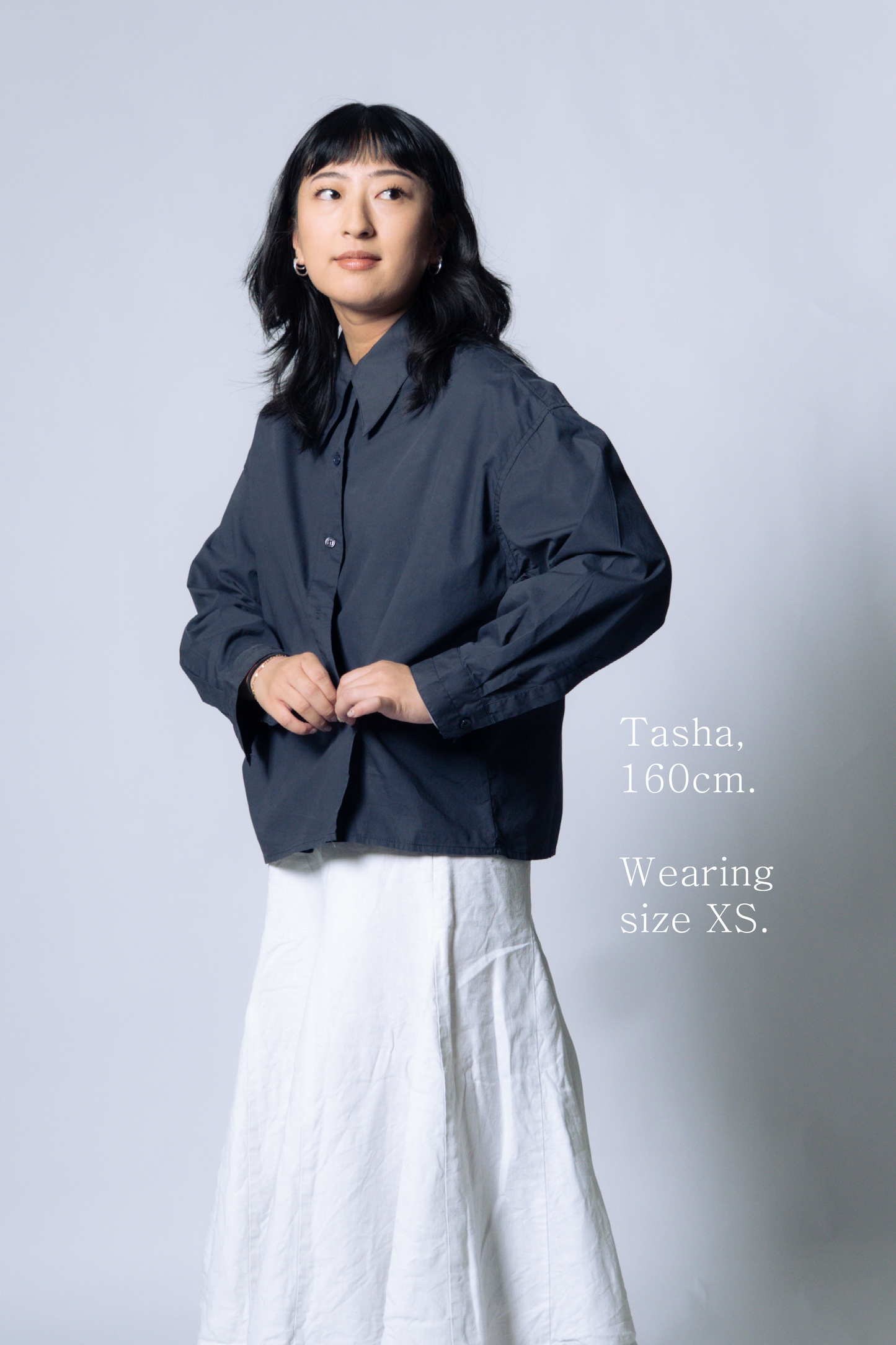 twisted shirt [naval blue poplin]