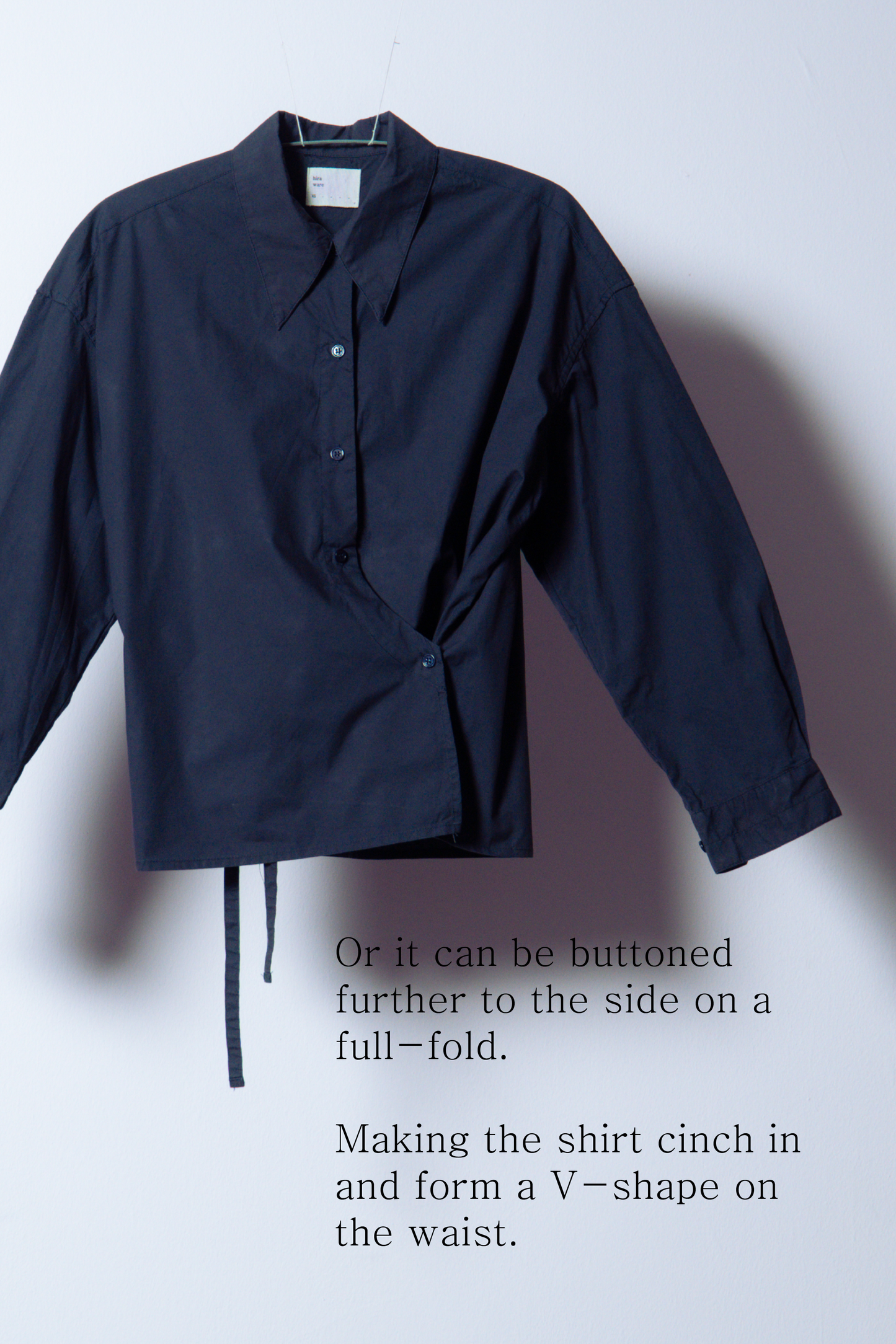 twisted shirt [naval blue poplin]