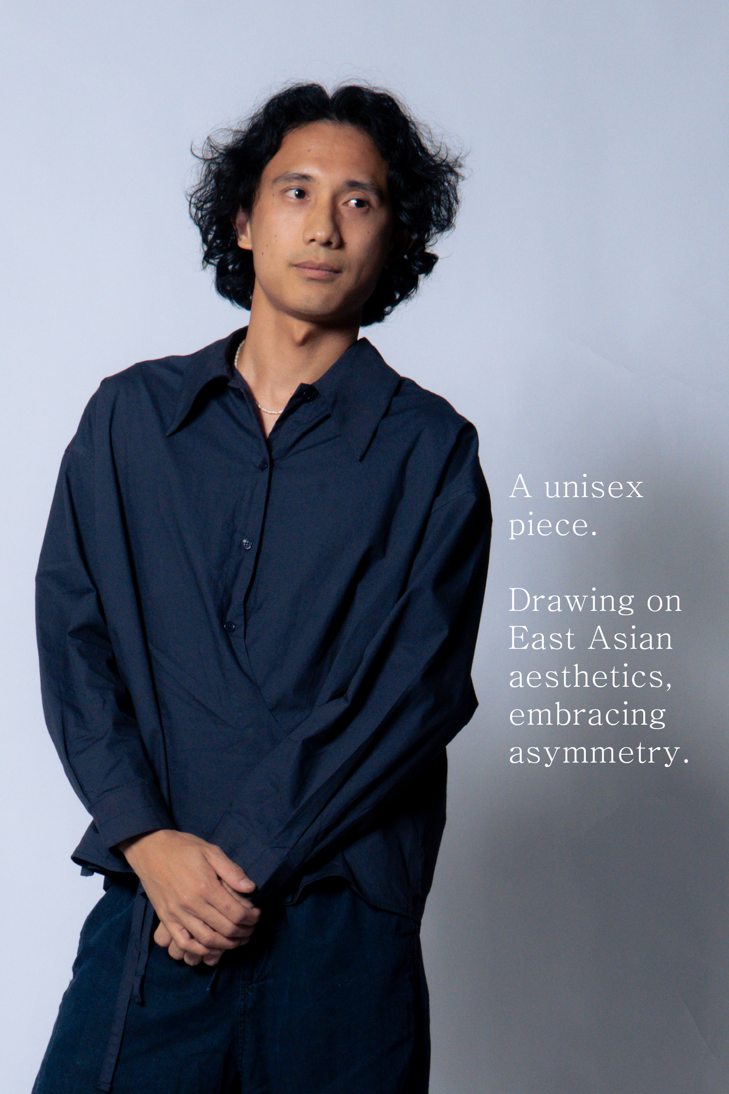 twisted shirt [naval blue poplin]