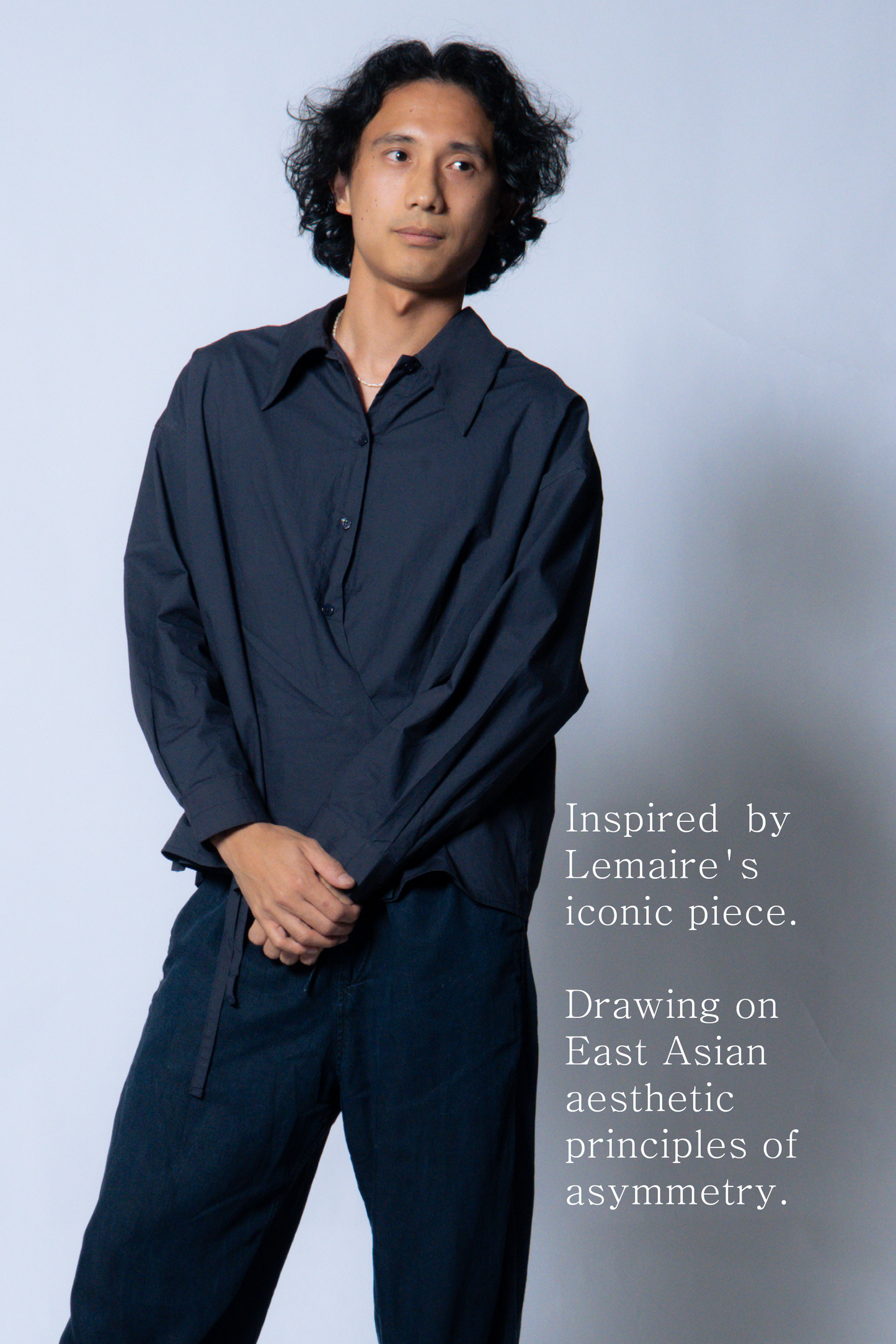 twisted shirt [naval blue poplin]