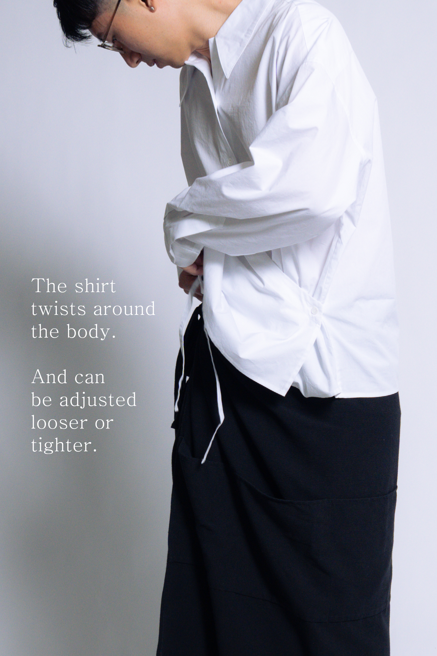 twisted shirt [white poplin]