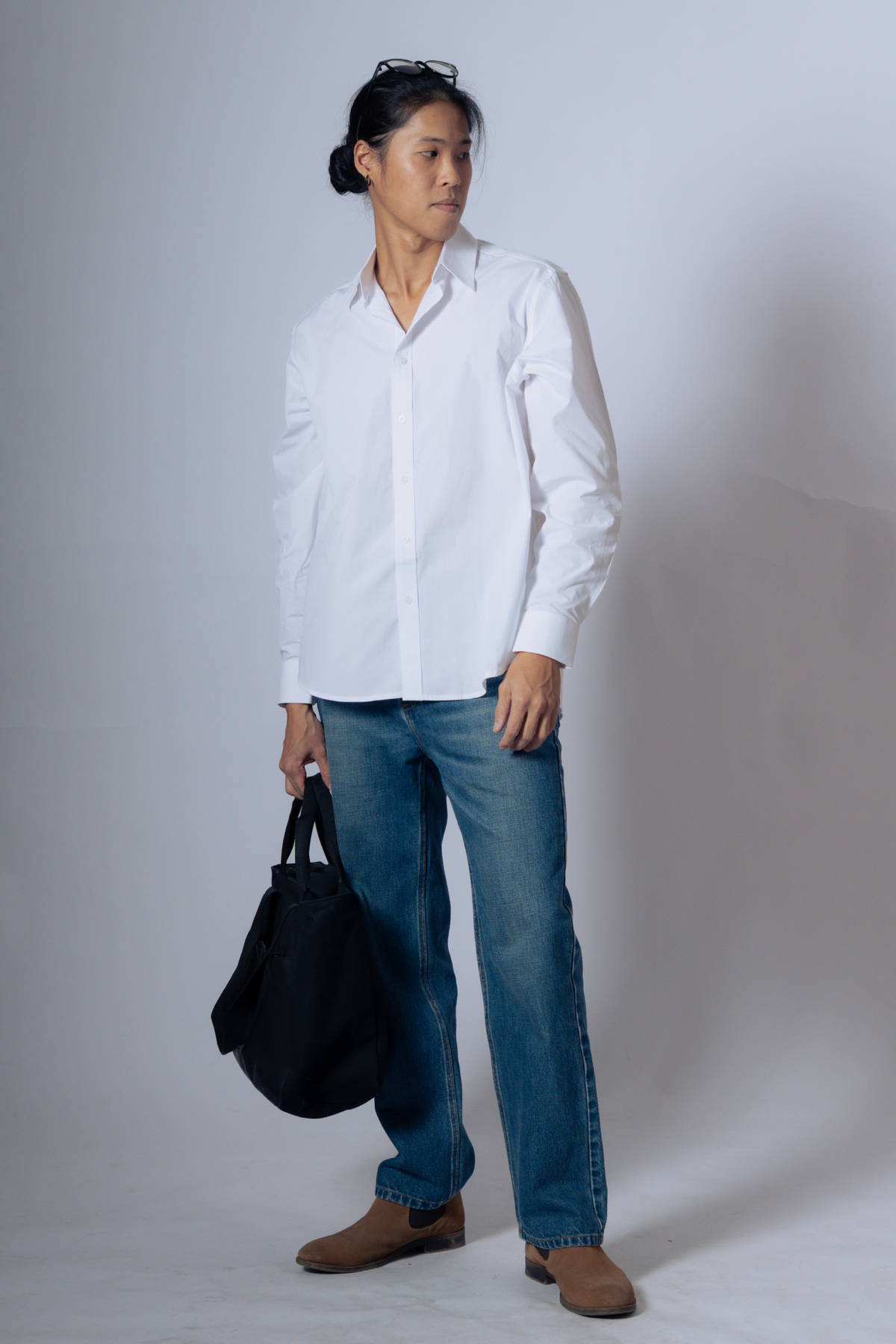 poplin shirt [chalk white]