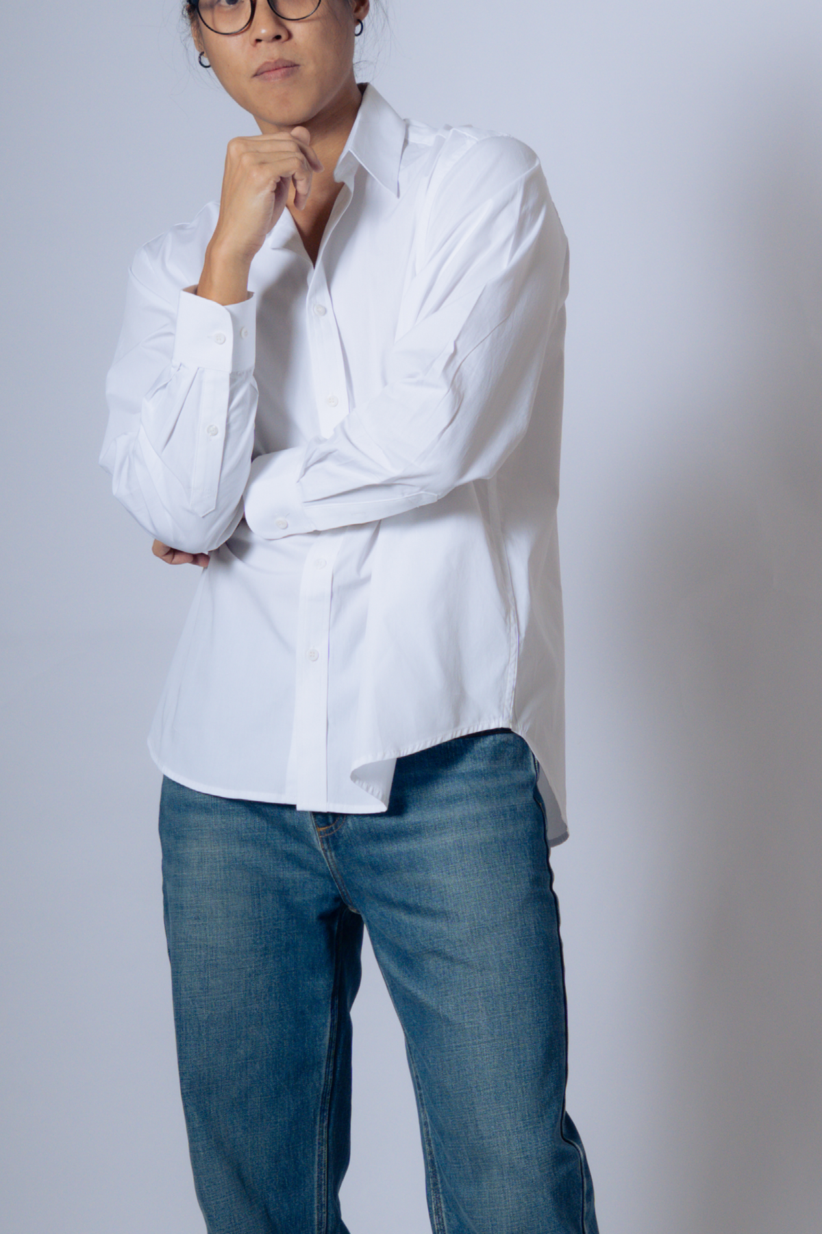 poplin shirt [chalk white]