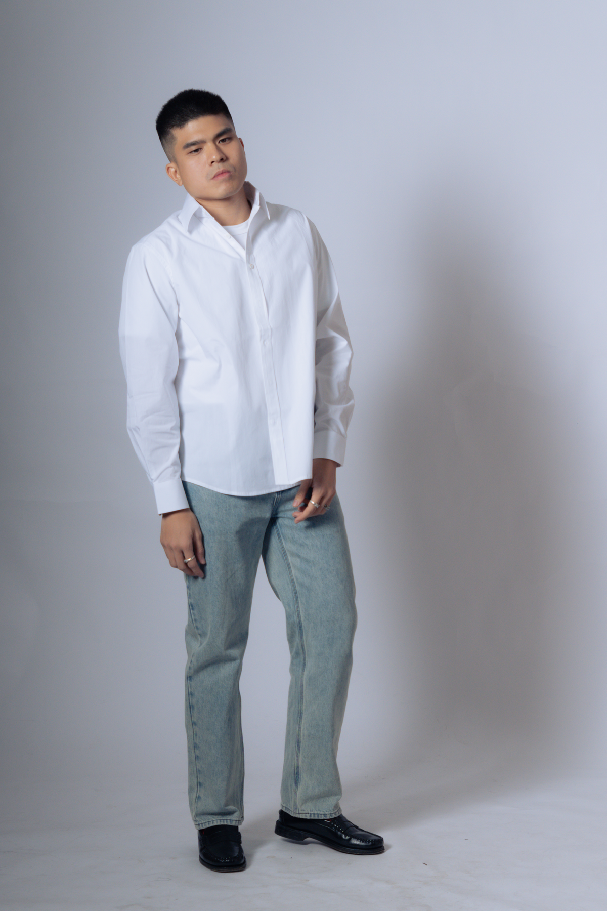 poplin shirt [chalk white]