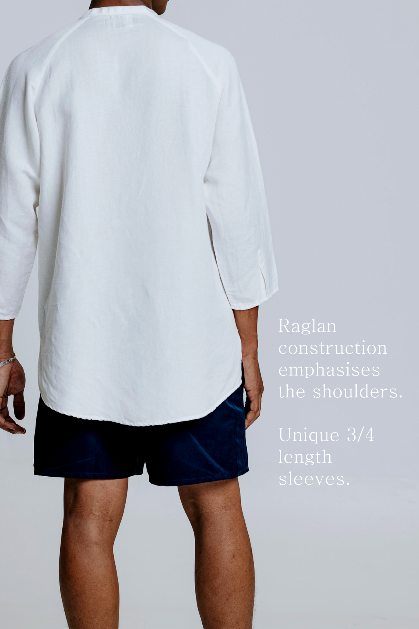 sw1 linen raglan henley [ecru white]