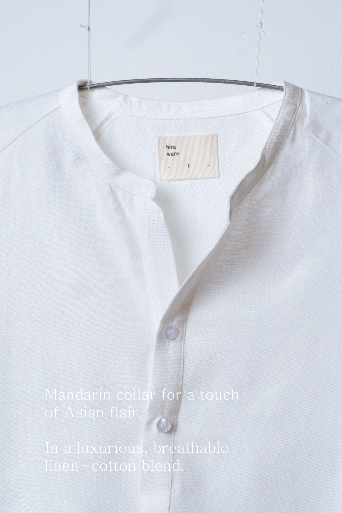 sw1 linen raglan henley [ecru white]