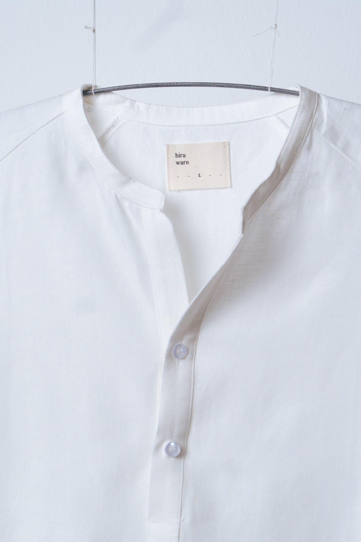 sw1 linen raglan henley [ecru white]