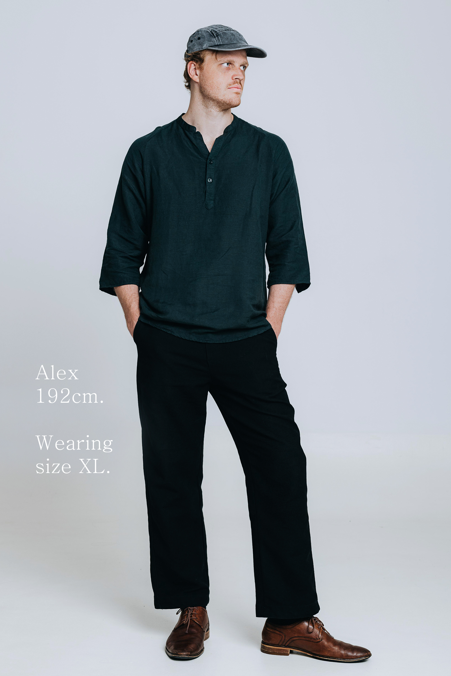 sw1 straight-leg relaxed twill trousers [ink black]