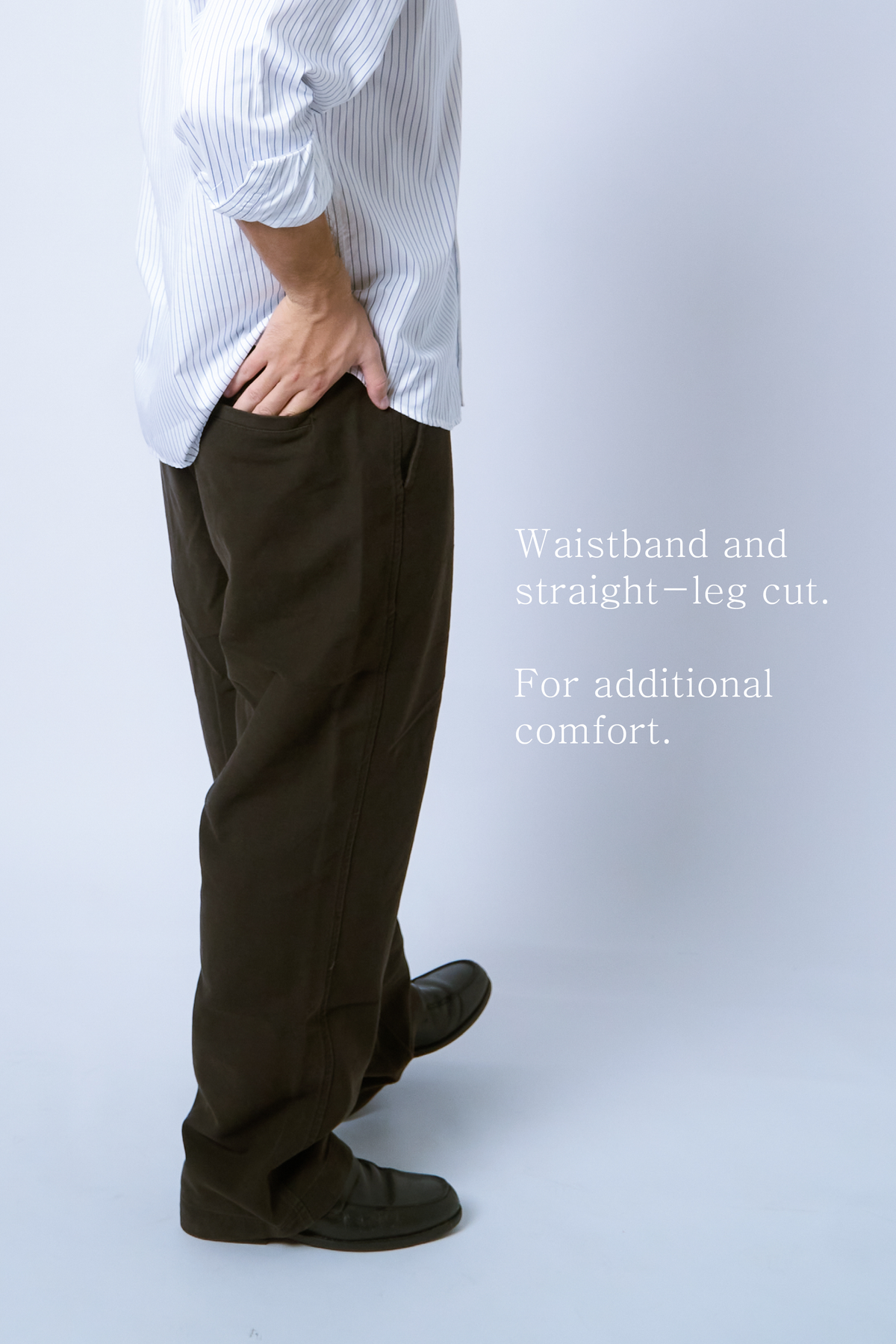 sw1 straight-leg relaxed twill trousers [hand-dyed dark brown]