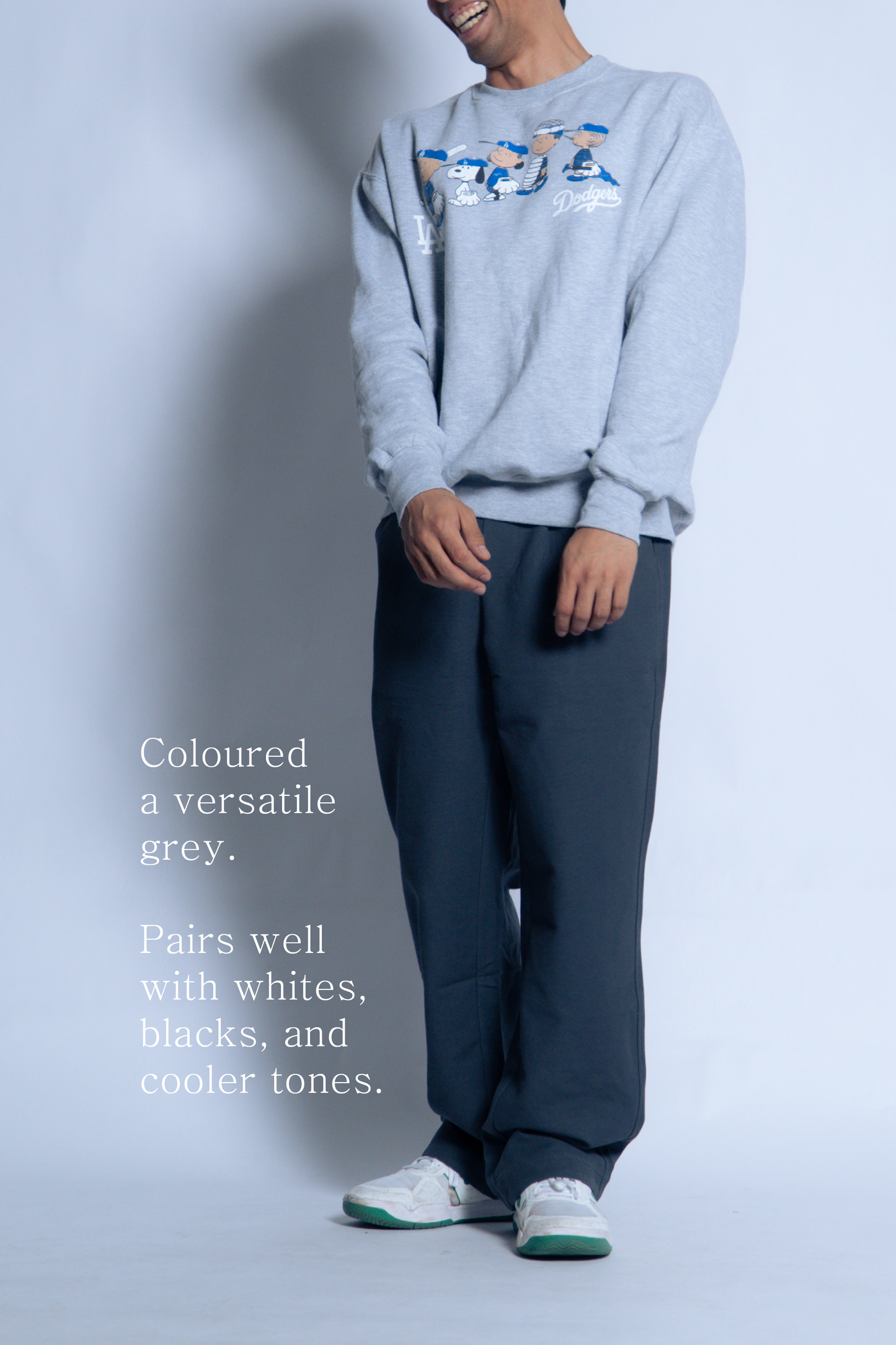 sw1 straight-leg relaxed twill trousers [gunmetal grey]