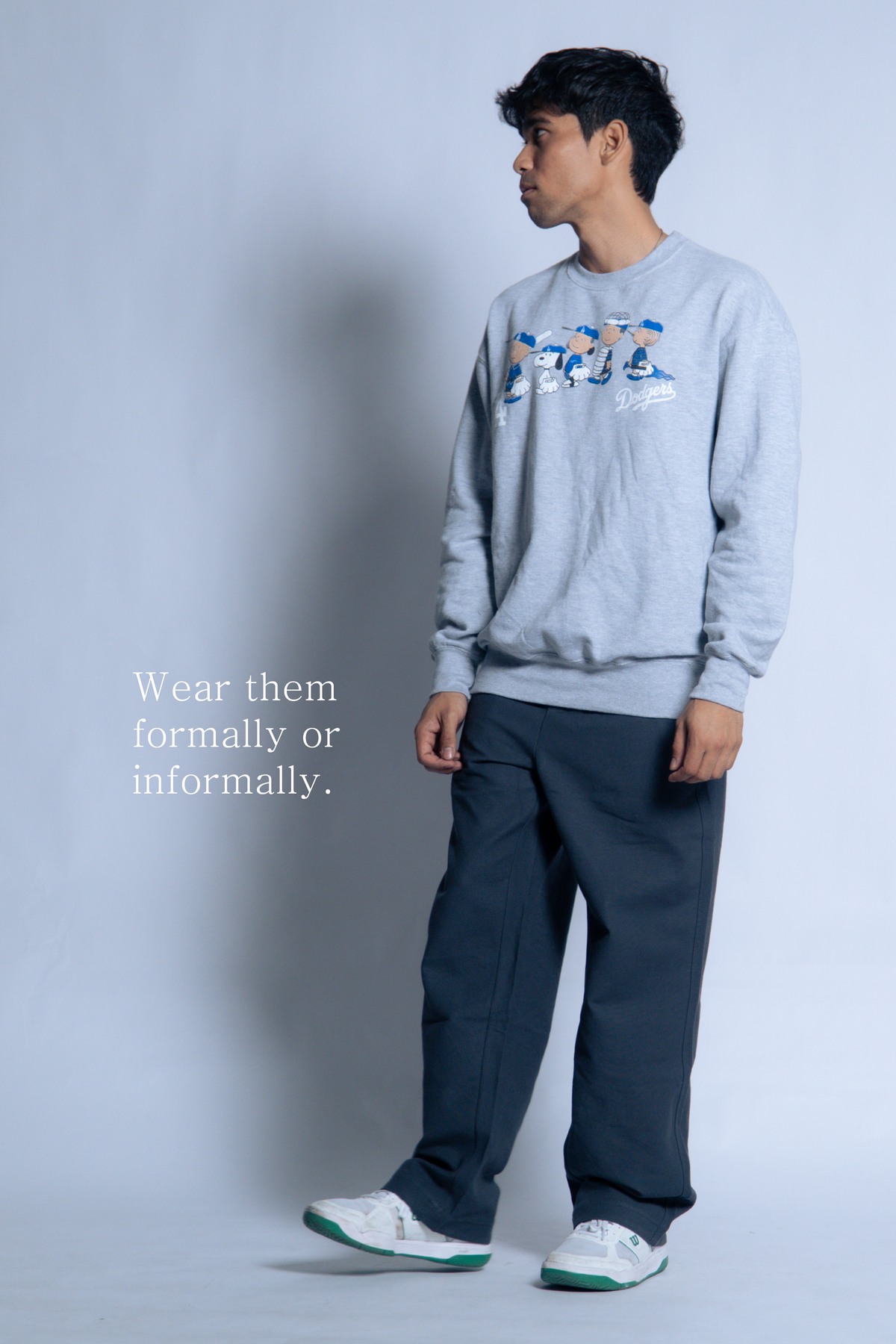 sw1 straight-leg relaxed twill trousers [gunmetal grey]
