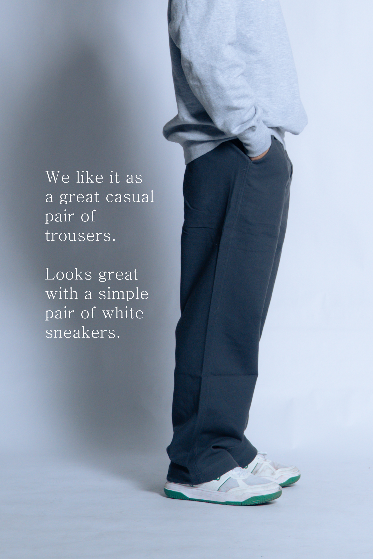 sw1 straight-leg relaxed twill trousers [gunmetal grey]