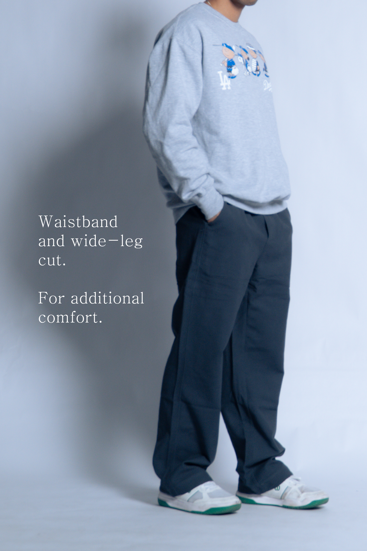 sw1 straight-leg relaxed twill trousers [gunmetal grey]