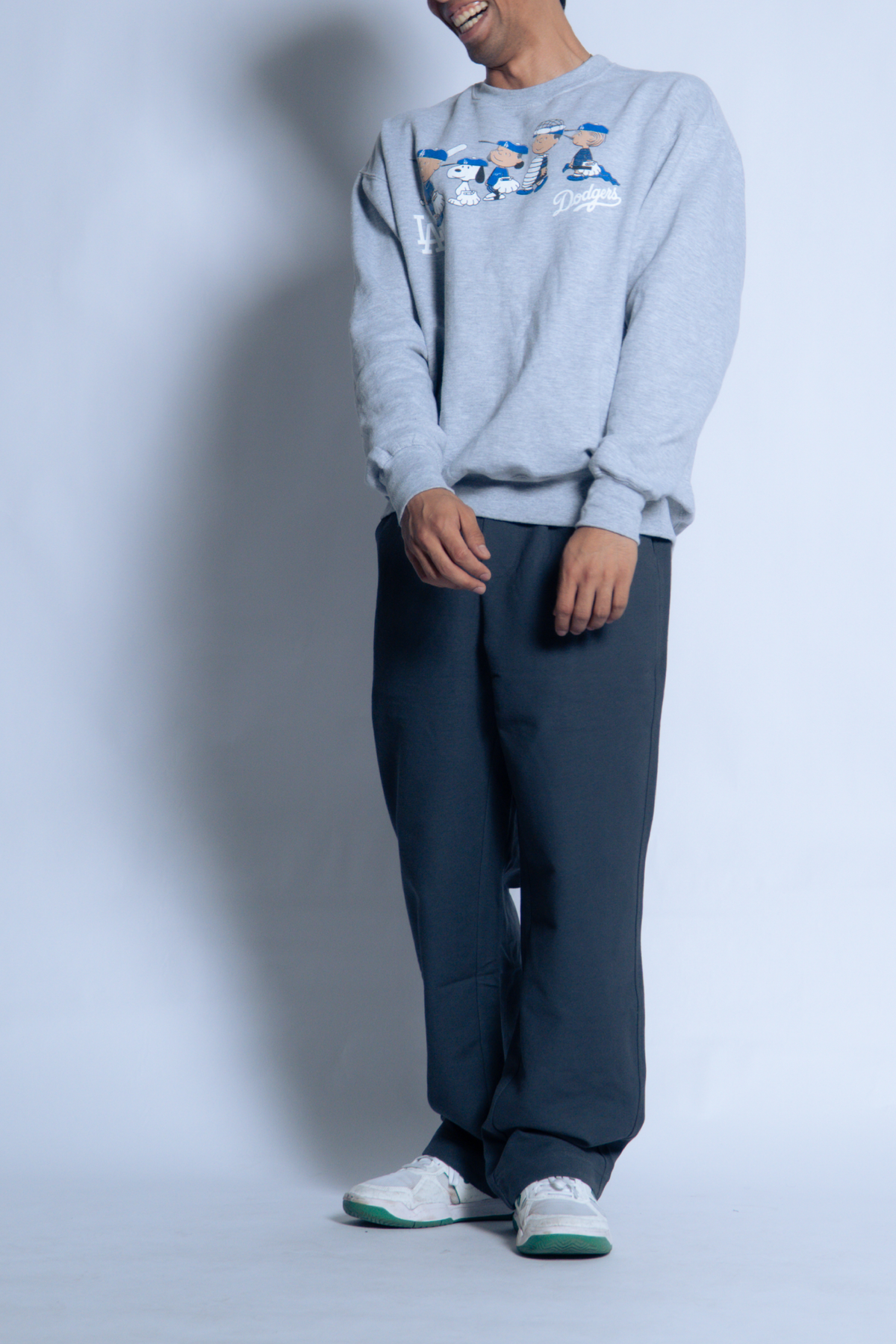 sw1 straight-leg relaxed twill trousers [gunmetal grey]