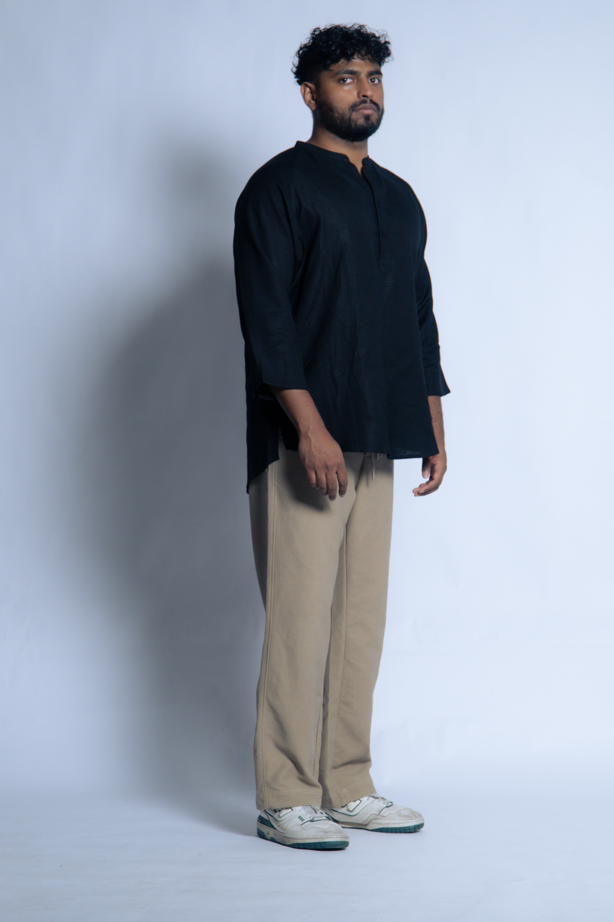 sw1 straight-leg relaxed twill trousers [desert khaki]