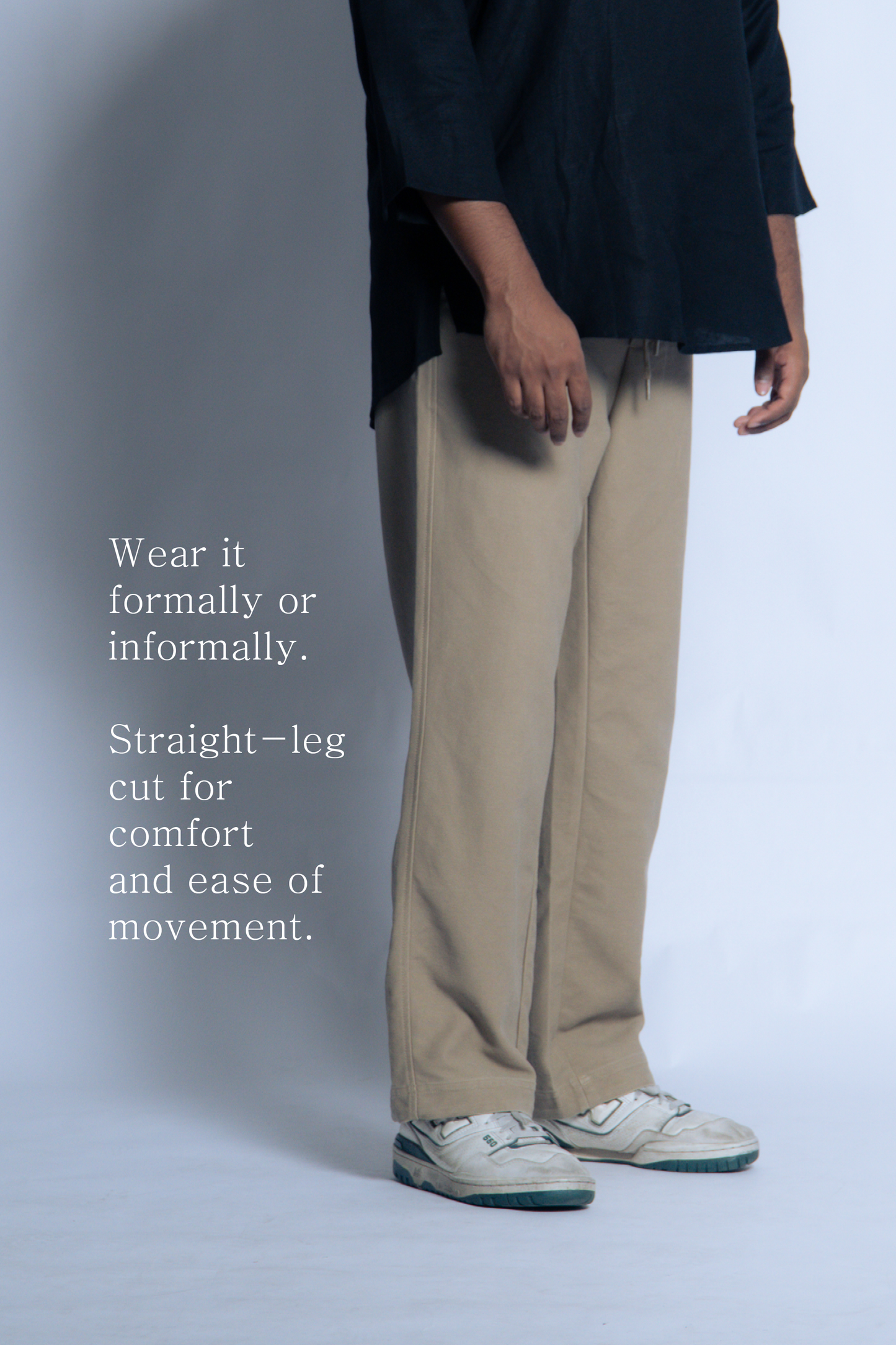 sw1 straight-leg relaxed twill trousers [desert khaki]