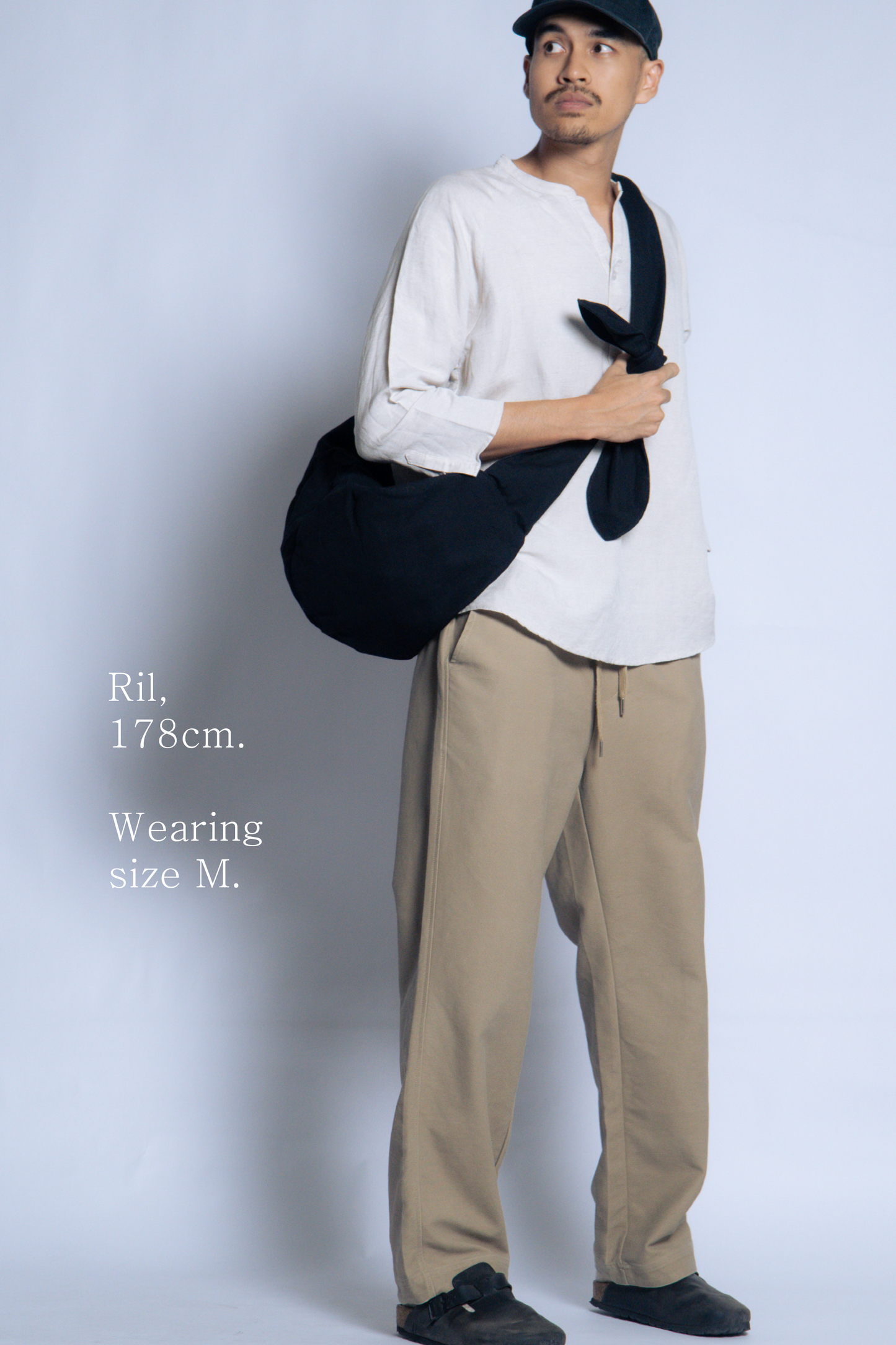 sw1 straight-leg relaxed twill trousers [desert khaki]