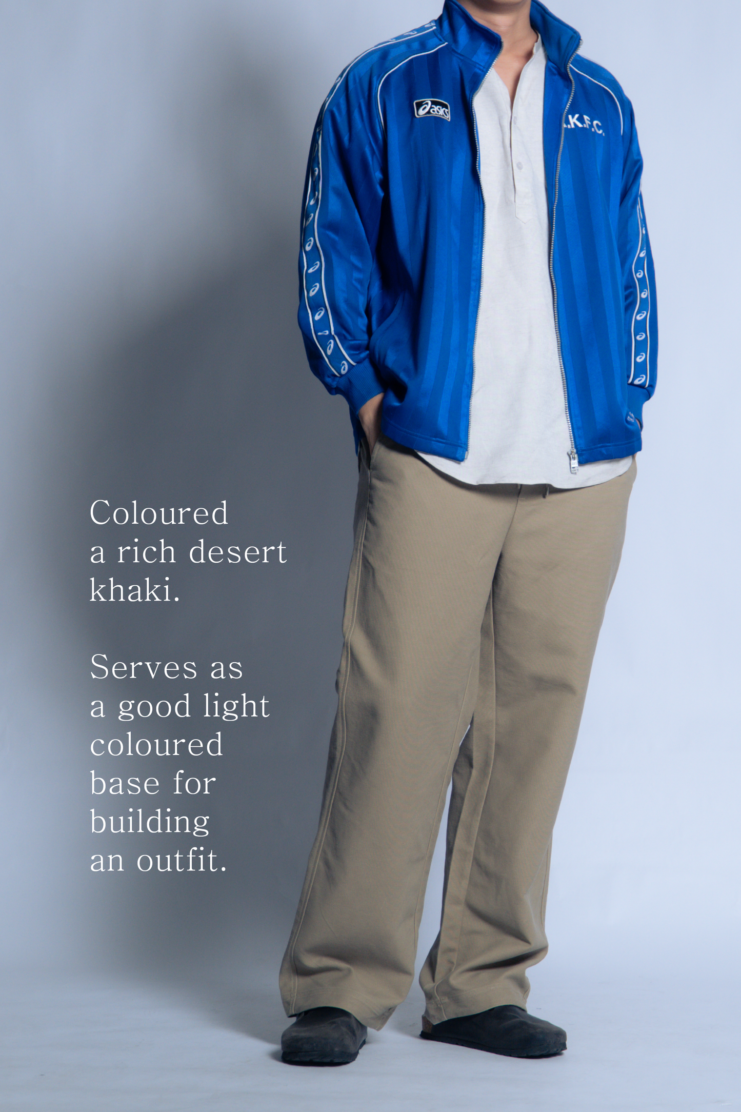 sw1 straight-leg relaxed twill trousers [desert khaki]